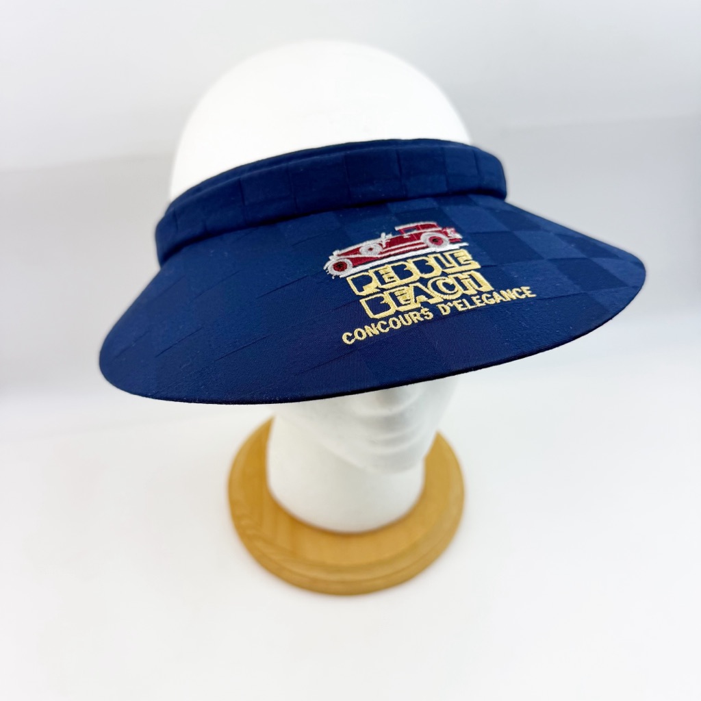 Vintage Pebble Beach Concours Delegance Womens Visor Hat Imperial Classic Cars